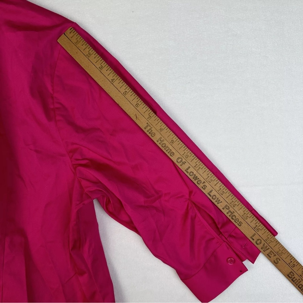 Lane Bryant Button Down Shirt Women’s Plus Size 18 Hot Pink 3/4 Sleeve NWT - Picture 7 of 14